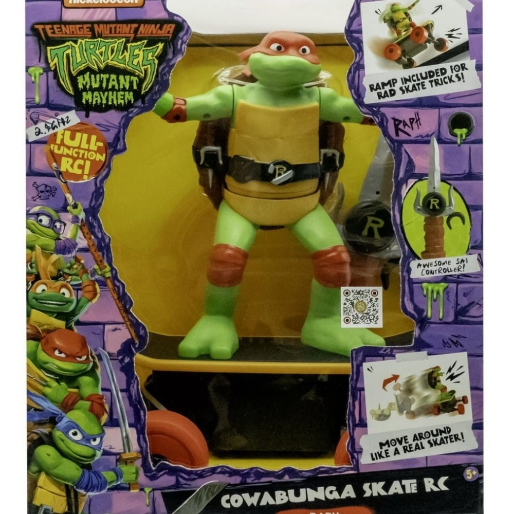 Teenage Mutant Ninja Turtle COWABUNGA SKATE RC Raph NEW